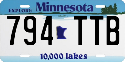MN license plate 794TTB