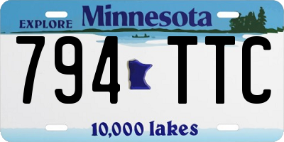 MN license plate 794TTC