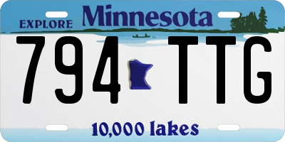 MN license plate 794TTG