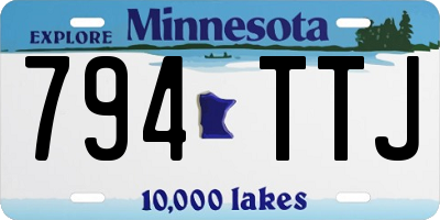 MN license plate 794TTJ