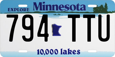 MN license plate 794TTU