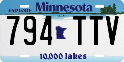 MN license plate 794TTV