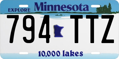 MN license plate 794TTZ