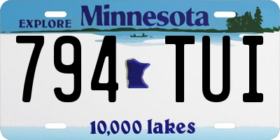 MN license plate 794TUI