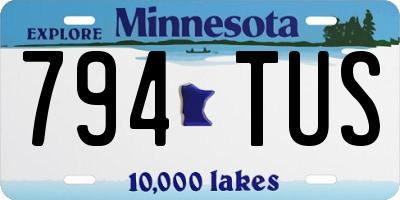 MN license plate 794TUS