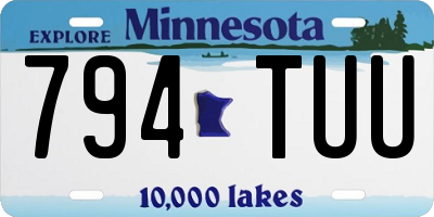 MN license plate 794TUU