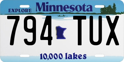 MN license plate 794TUX