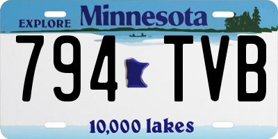 MN license plate 794TVB