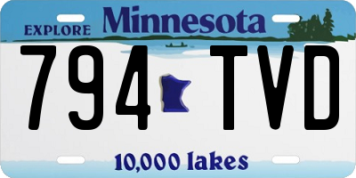 MN license plate 794TVD