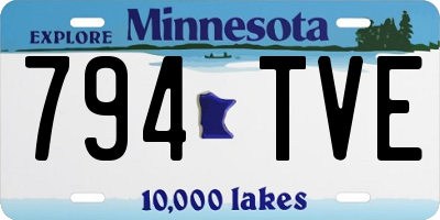 MN license plate 794TVE