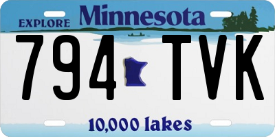 MN license plate 794TVK