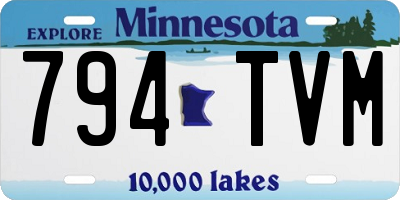 MN license plate 794TVM