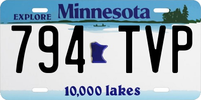 MN license plate 794TVP
