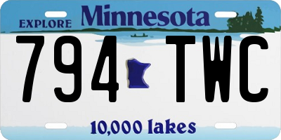 MN license plate 794TWC
