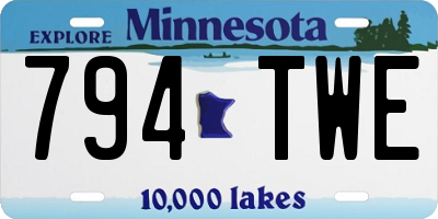MN license plate 794TWE