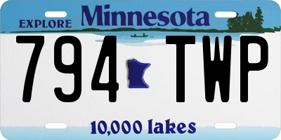 MN license plate 794TWP