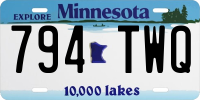 MN license plate 794TWQ
