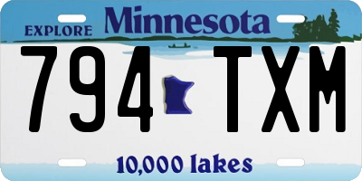 MN license plate 794TXM