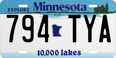 MN license plate 794TYA