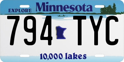 MN license plate 794TYC