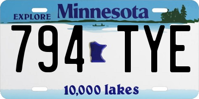 MN license plate 794TYE