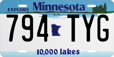 MN license plate 794TYG