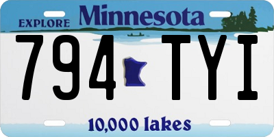 MN license plate 794TYI