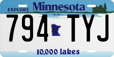MN license plate 794TYJ