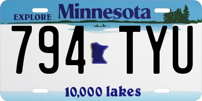 MN license plate 794TYU