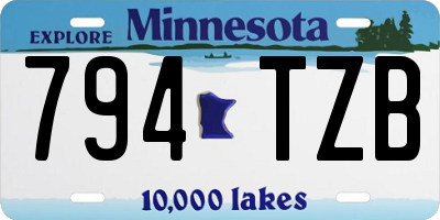 MN license plate 794TZB