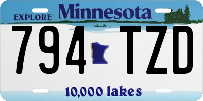 MN license plate 794TZD