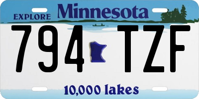MN license plate 794TZF