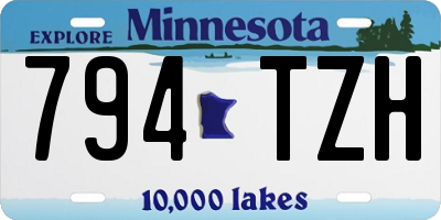 MN license plate 794TZH
