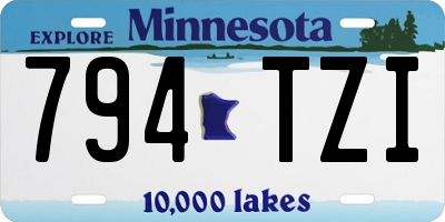 MN license plate 794TZI