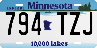 MN license plate 794TZJ