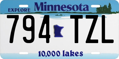 MN license plate 794TZL