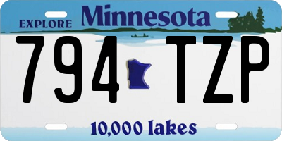 MN license plate 794TZP