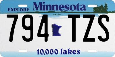 MN license plate 794TZS