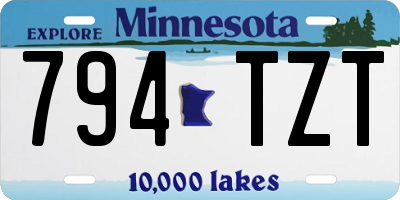 MN license plate 794TZT