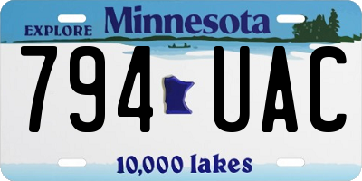 MN license plate 794UAC