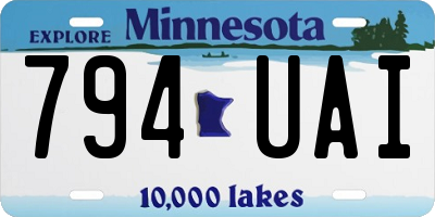 MN license plate 794UAI