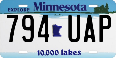 MN license plate 794UAP
