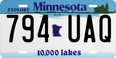 MN license plate 794UAQ