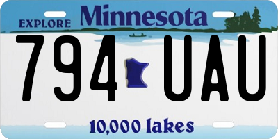 MN license plate 794UAU