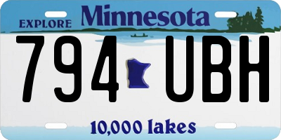 MN license plate 794UBH