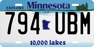 MN license plate 794UBM