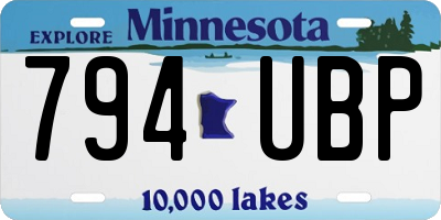 MN license plate 794UBP