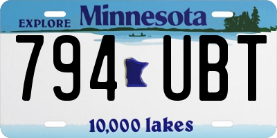MN license plate 794UBT