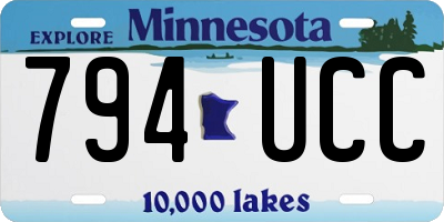 MN license plate 794UCC