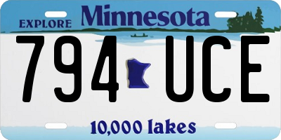 MN license plate 794UCE